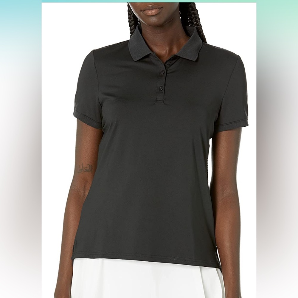 Amazon Essentials Women's Short-Sleeve Performance Polo, Navy, XL